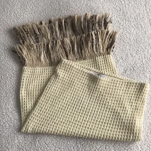 Zara mesh fringed hem midi skirt M - Picture 3 of 16